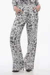 Off-white Printed Satin Tattoo Pajama Palazzo Pants In Multi