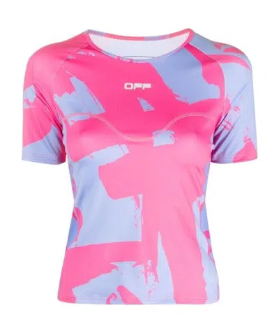 Off-white Printed Short-sleeve Shirt In Pink