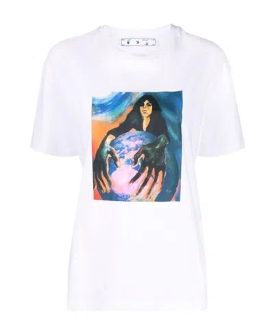 Off-white Printed Short-sleeve T-shirt In White