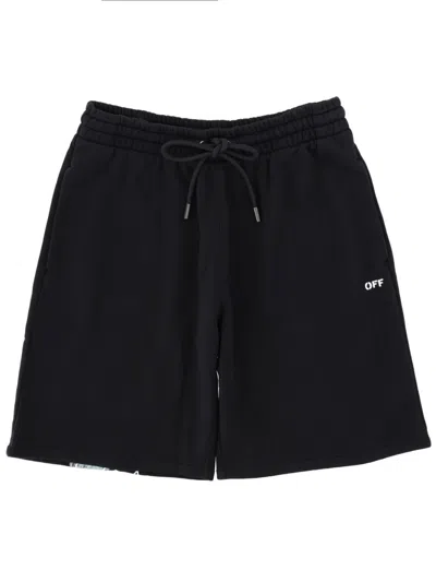 Off-white Printed Shorts In Black