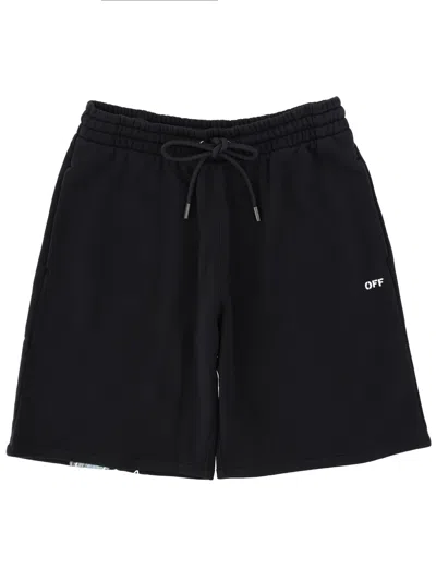 Off-white Printed Shorts In Black