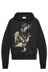 Off-white Black Washed Sweatshirt With Logo Print Men
