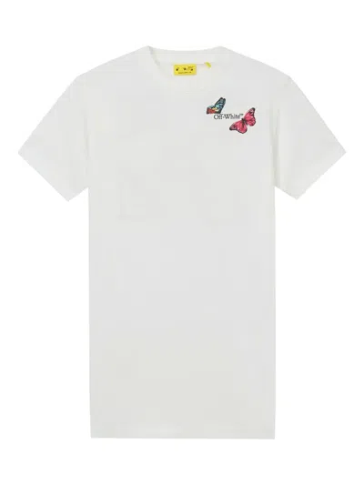OFF-WHITE PRINTED T-SHIRT DRESS