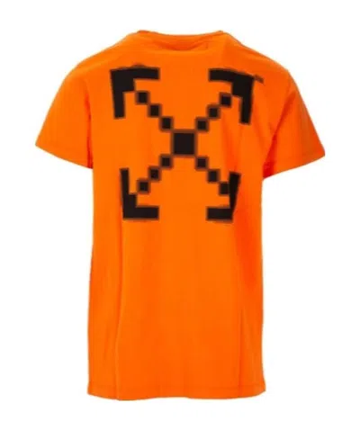 Off-white Printed T-shirt In Orange