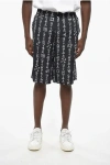 Off-white Printed Viscose Type Shorts In Black