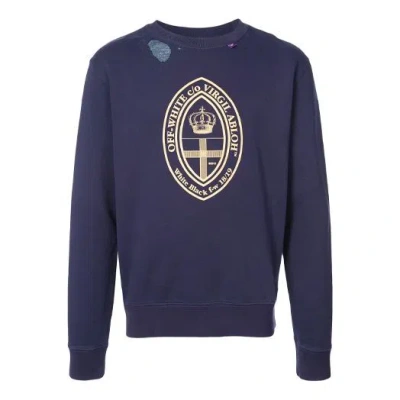 Off-white Printing Casual Solid Color Version Dark Blue