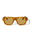 Off-white Tortoiseshell-effect Geometric-frame Sunglasses In Brown