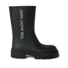 Off-white Round-head Rain Boots In Black