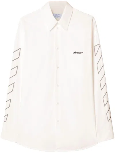 Off-white Pure Cotton Elegant Shirt In Multi
