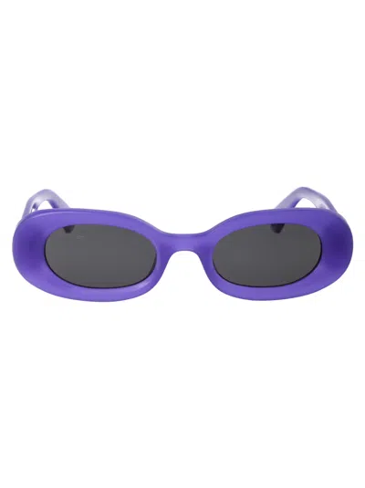 Off-white Purple Acetate  Sunglasses