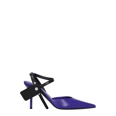 Off-white Purple Leather Sandal
