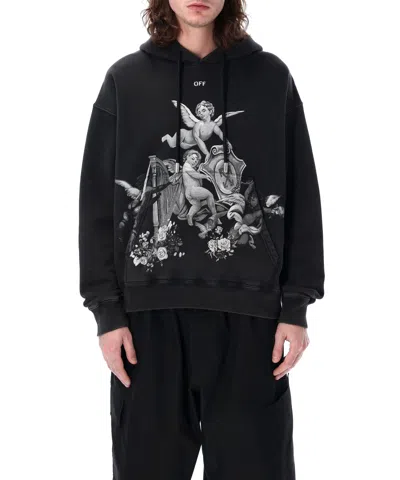 Off-white Putti Hoodie In Vintage Black