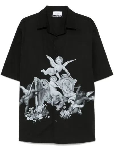 Off-white Putti Shirt In Black White