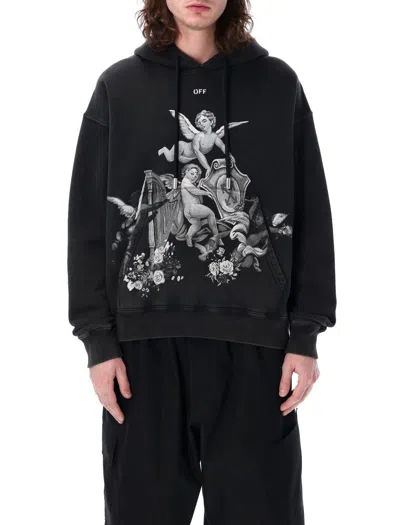 Off-white Putti Skate Hoodie In Vintage Black