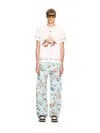 Off-white Fresco Print Straight Leg Jeans In White