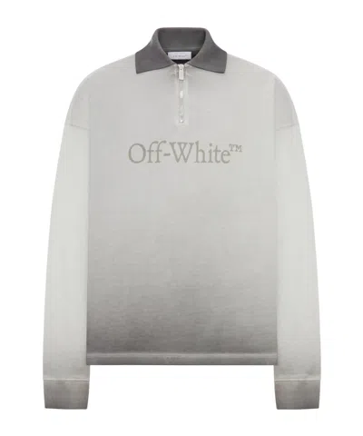 Off-white Long-sleeved Polo Shirt In White
