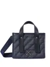 Off-white Quilted Diag Pattern Tote Bag In Blue