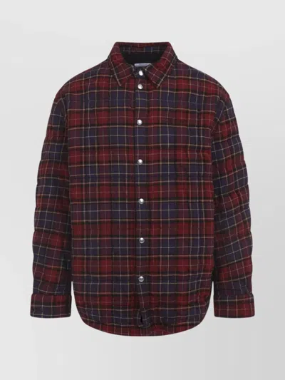 OFF-WHITE QUILTED PLAID JACKET CHEST POCKET