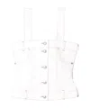 Off-white Quilted Suspenders In White
