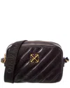 Off-white Quilting Leather Camera Bag In Black