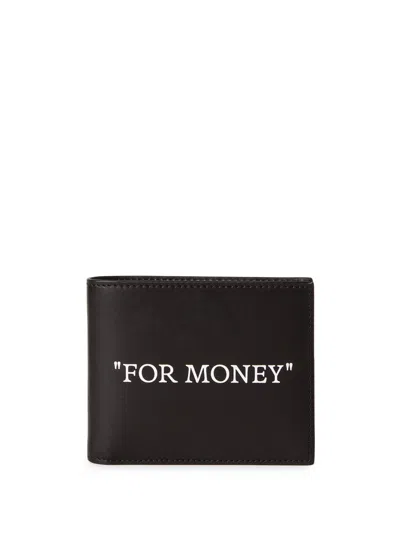 Off-white Off White Quote Bifold Black White In Brown