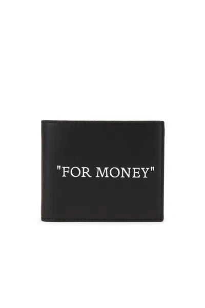 Off-white Quote Bifold Wallet In Black & White