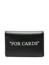 Off-white Quote Bookish Bi-fold Wallet In Black