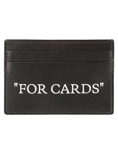 Off-white Quote Bookish Card Holder In Black/white