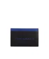 Off-white Quote Bookish Leather Cardholder In Blue
