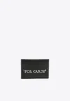 Off-white Bookish Logo-print Leather Cardholder In Black