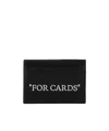 Off-white Bookish Logo-print Leather Cardholder In Black