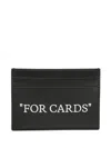 Off-white Black Quote Card Holder In 1001 Black White