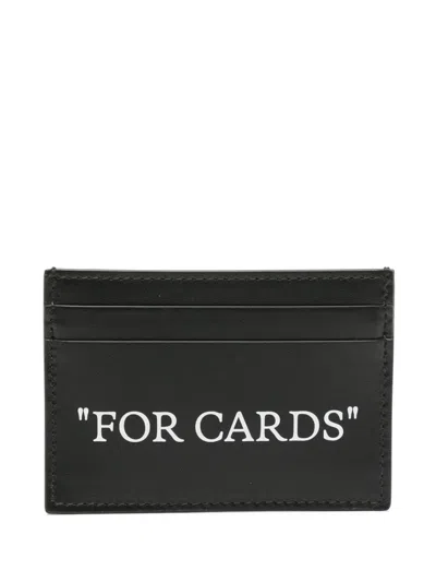 Off-white Black Quote Card Holder In Black White