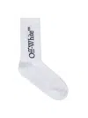 Off-white Logo-embroidered Cotton Socks In White