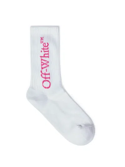 Off-white Quote Mid Socks In White