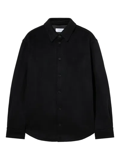 Off-white Quote Military Overshirt In Black