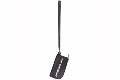 Pre-owned Off-white Quote Neck Pouch Black