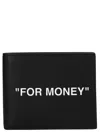 Off-white Off White™ Black Leather Bi Fold Wallet With Logo In Non Definito