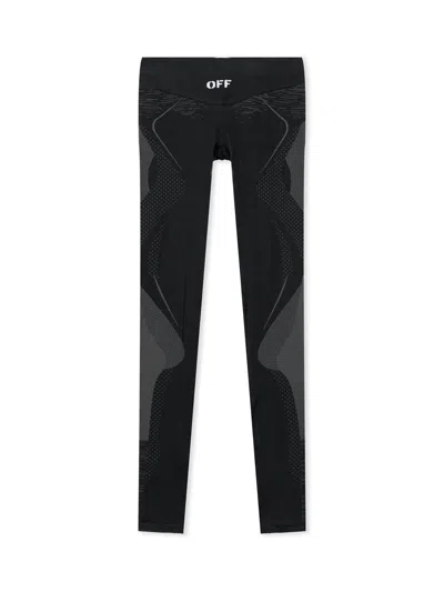Off-white Racing Seamless Leggings In Black
