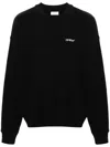 Off-white Men's Cotton Crew-neck Sweatshirt In Black