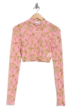 Off-white Ramage Tulle Crop Top In Pink
