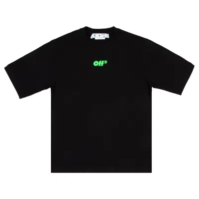 Pre-owned Off-white Rave Flyer Skate Short-sleeve Tee 'black/green Fluo'