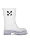 Off-white Reboot Arrow Boots In Transparent & Black