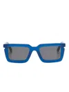 Off-white Lecce Rectangle-frame Sunglasses In 蓝色