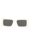Off-white Rectangular Frame Sunglasses In White