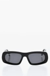 Off-white Rectangular Austin Sunglasses With Maxi Rods Grösse Unica In Black