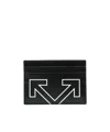 Off-white Heritage Card Holder In Black