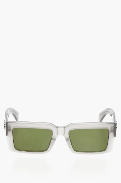 Off-white Rectangular Frame Moberly Sunglasses With Colored Lenses In Green