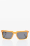 Off-white Rectangular Frame Portland Sunglasses With Arrow Detail In Yellow