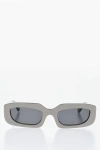 Off-white Rectangular Frame Renton Sunglasses With Metal Logo In Brown
